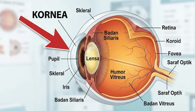 Kelilipan atau Kemasukan Benda Asing di Mata, Boleh Dikucek? 2 Bagian kornea mata yang paling sering kena benda asing